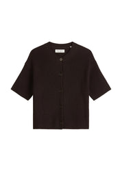 Kurzarm-Cardigan Loose Fit - 796-dark coffee - Braun
