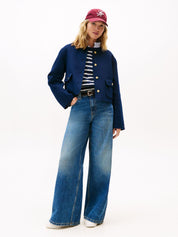 Jacke aus Wolle - C1G-BLUE - Blau