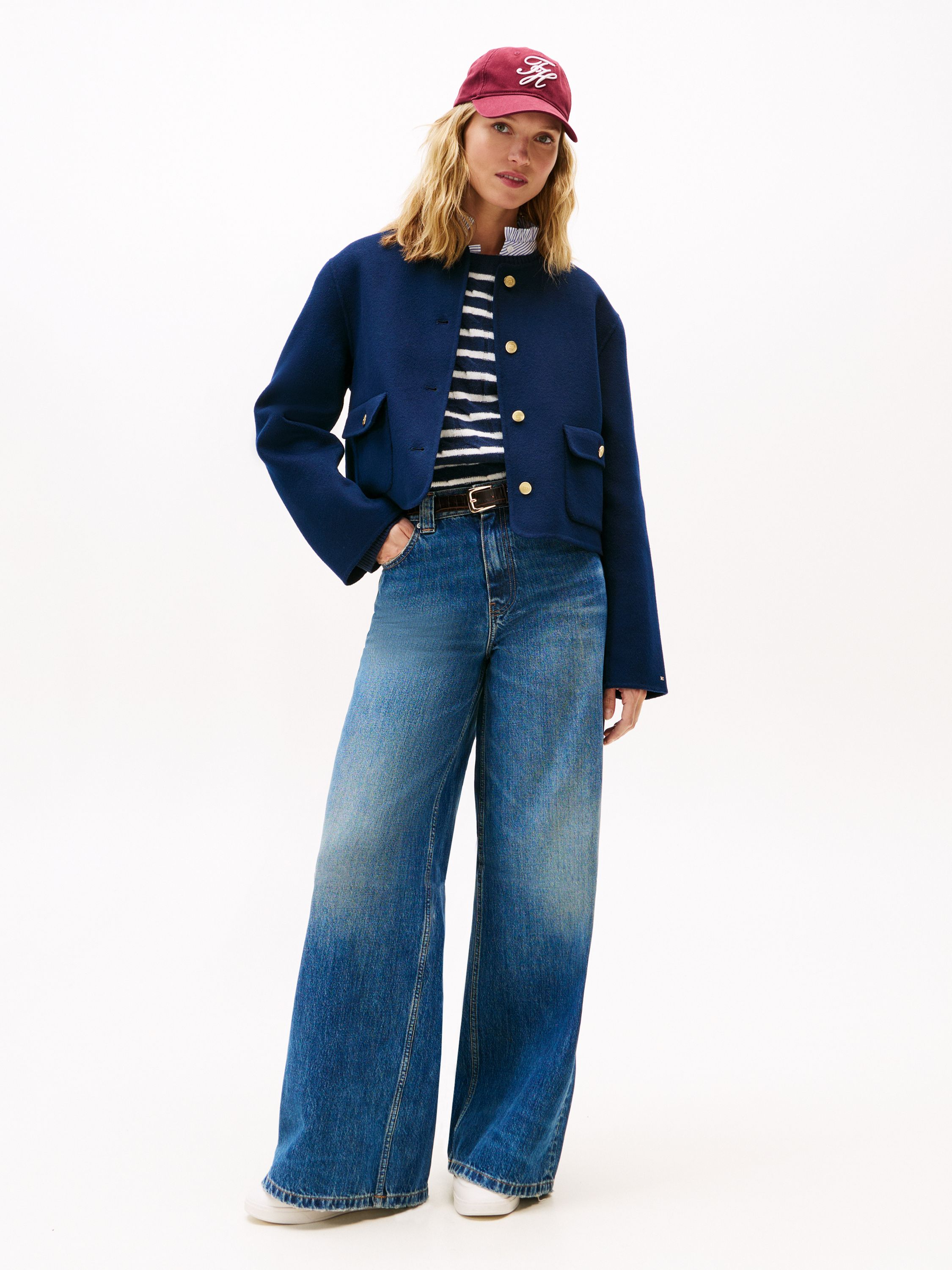 Jacke aus Wolle - C1G-BLUE - Blau