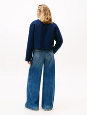 Jacke aus Wolle - C1G-BLUE - Blau