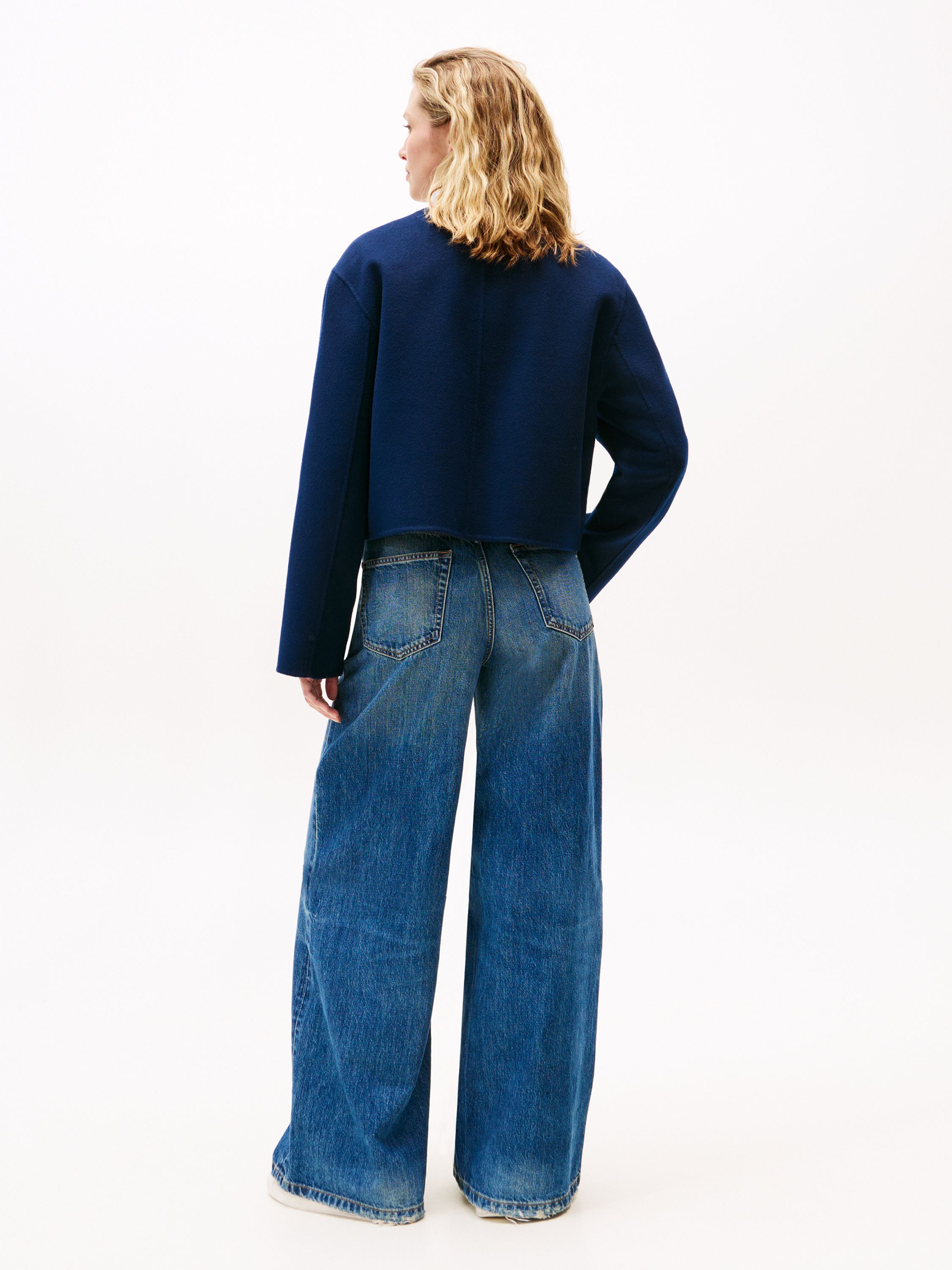 Jacke aus Wolle - C1G-BLUE - Blau