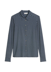 Langarmshirt gemustert aus Viskose - Z25-multi - Blau
