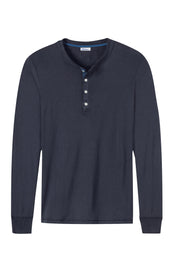 Langarmshirt aus Baumwolle - 207-graphit - Blau