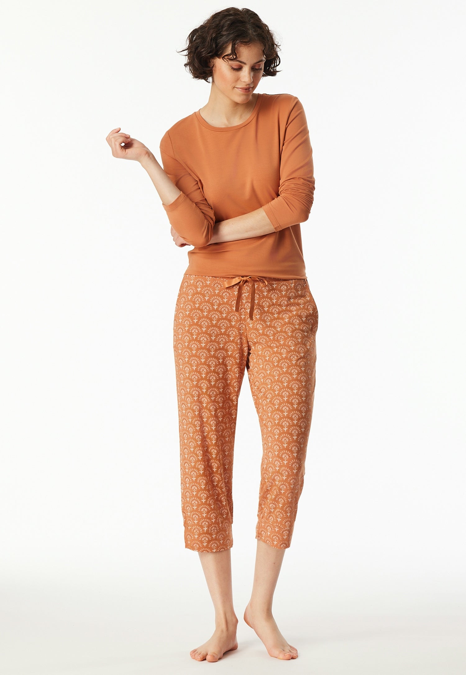 Lounge Hose Loose Fit - 917-multicolor 6 - Orange