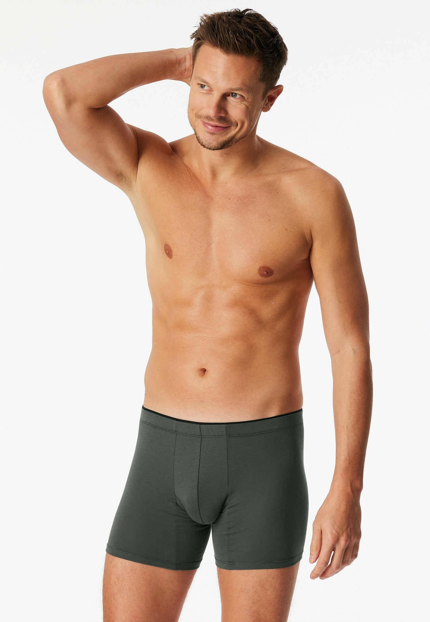 Boxershorts aus Baumwolle - 702-dunkelgrün - Grün