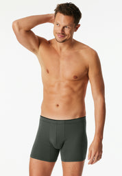 Boxershorts aus Baumwolle - 702-dunkelgrün - Grün