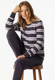 Schlafanzug in Frottee - 824-indigo - Violett