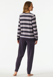 Schlafanzug in Frottee - 824-indigo - Violett