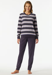 Schlafanzug in Frottee - 824-indigo - Violett