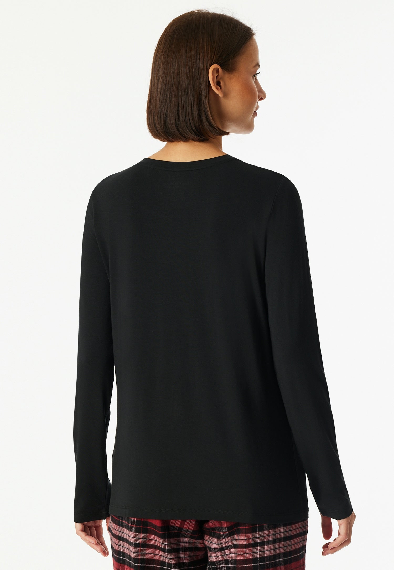 Langarmshirt aus Modal - 000-schwarz - Schwarz