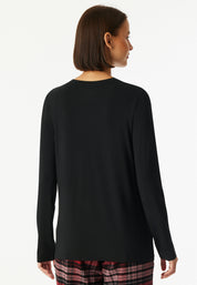 Langarmshirt aus Modal - 000-schwarz - Schwarz
