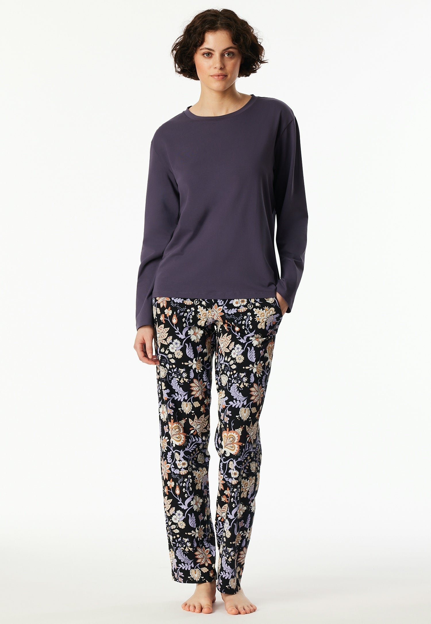 Schlafshirt aus Baumwolle - 824-indigo - Blau
