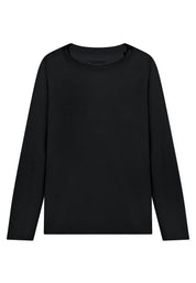 Langarmshirt aus Modal - 000-schwarz - Schwarz