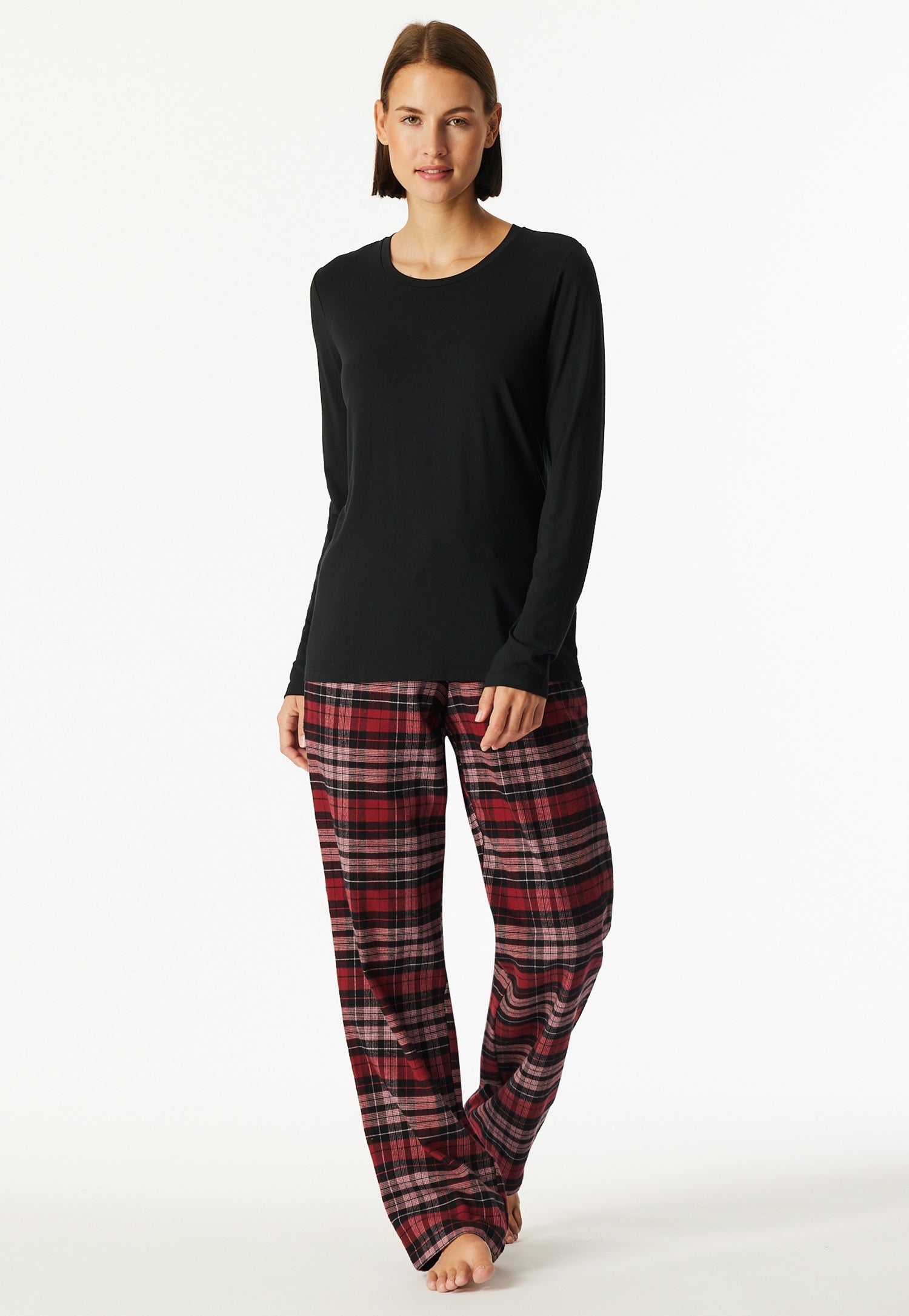 Langarmshirt aus Modal - 000-schwarz - Schwarz