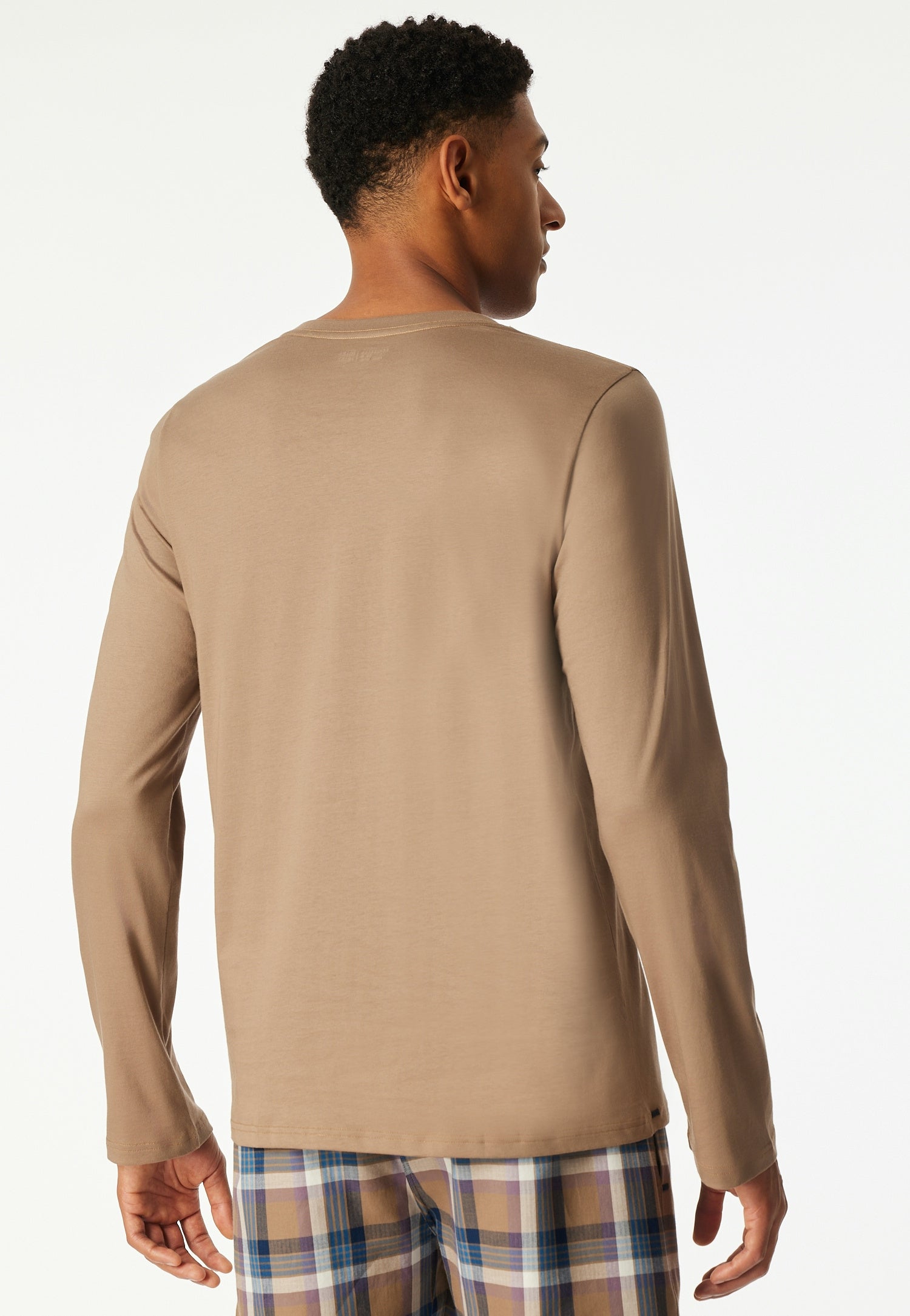 Langarmshirt aus Baumwolle - 309-nougat - Braun