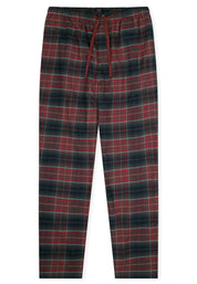 Pyjamahose lang aus Baumwolle - 702-dunkelgrün - Rot