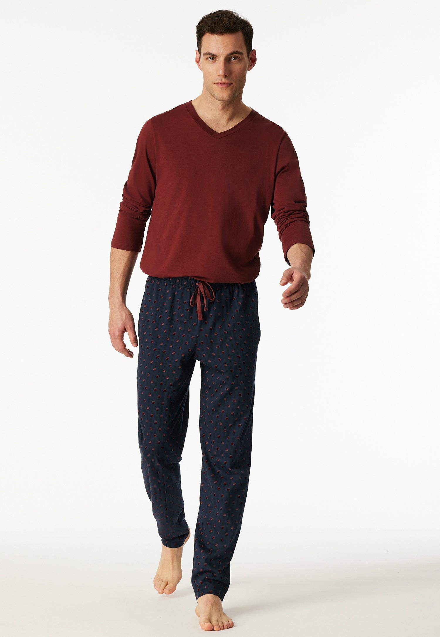 Schlafhose aus Baumwolle - 914-multicolor 3 - Blau