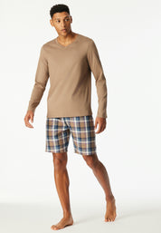 Langarmshirt aus Baumwolle - 309-nougat - Braun