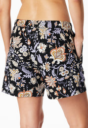 Schlafshorts aus Baumwolle - 000-schwarz - Schwarz