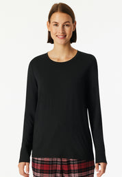 Langarmshirt aus Modal - 000-schwarz - Schwarz
