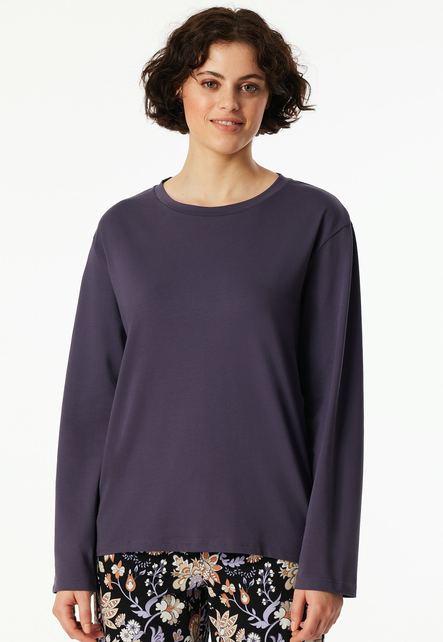 Schlafshirt aus Baumwolle - 824-indigo - Blau