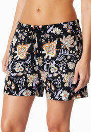 Schlafshorts aus Baumwolle - 000-schwarz - Schwarz