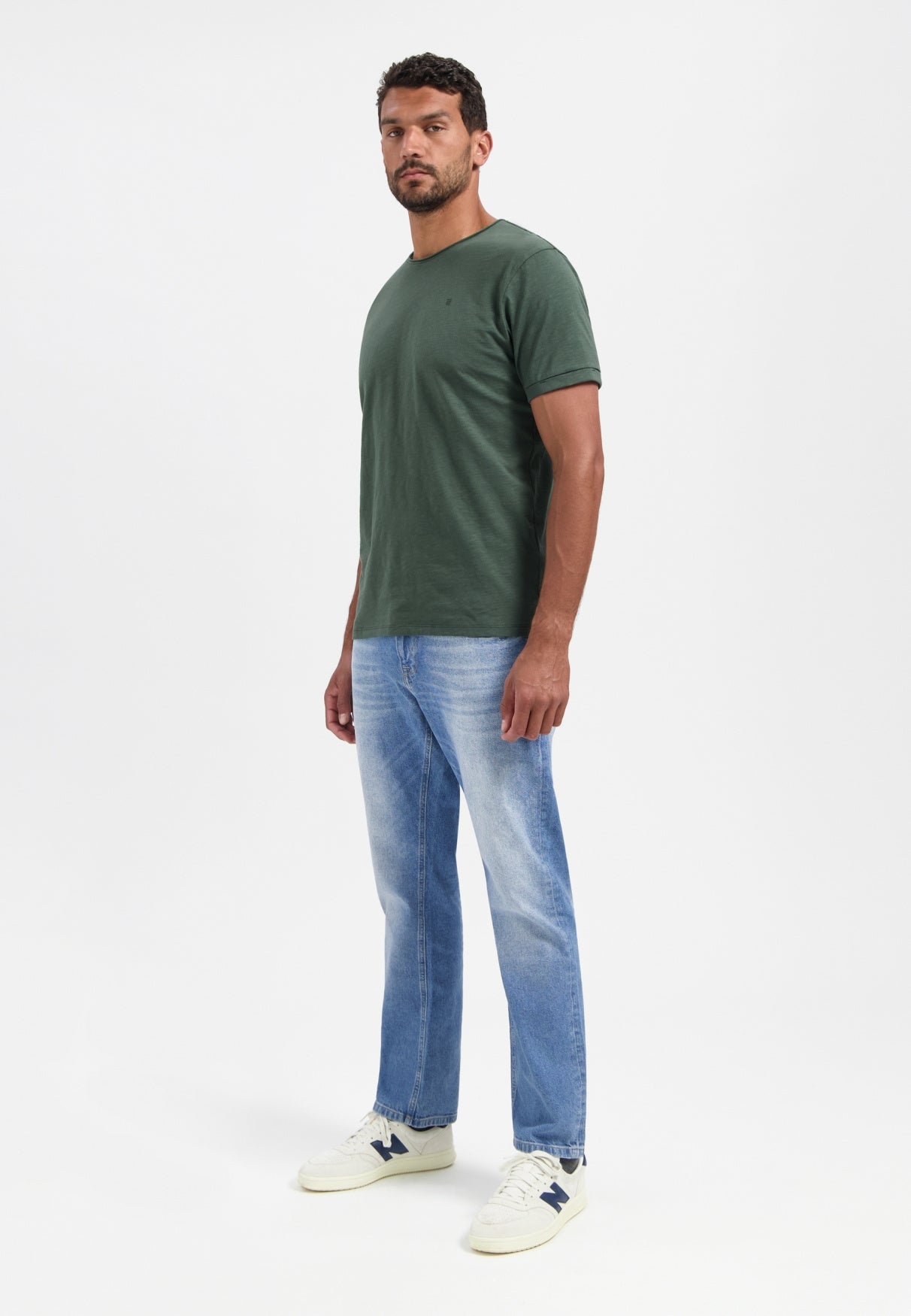 T-Shirt aus Baumwolle - 052-Dark Green - Grün