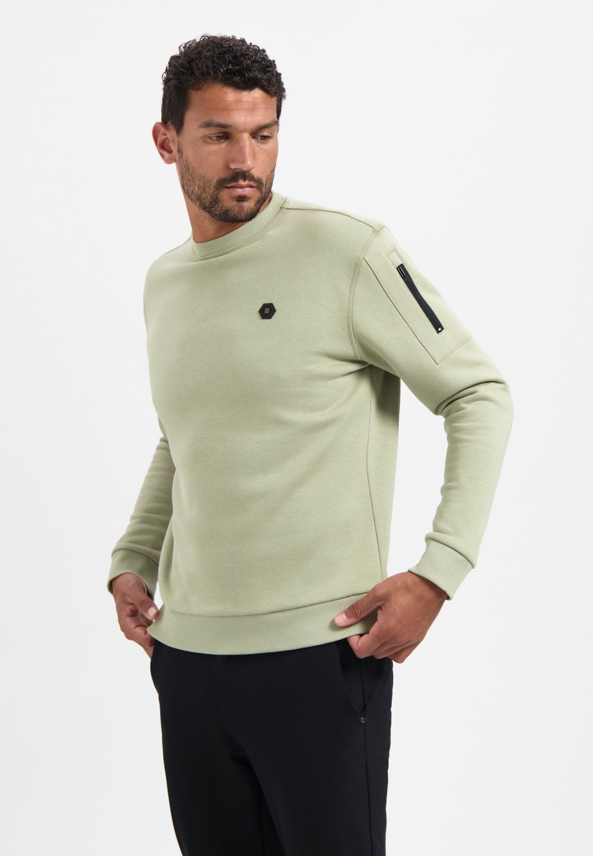 Sweatshirt - 197-Light Moss - Grün