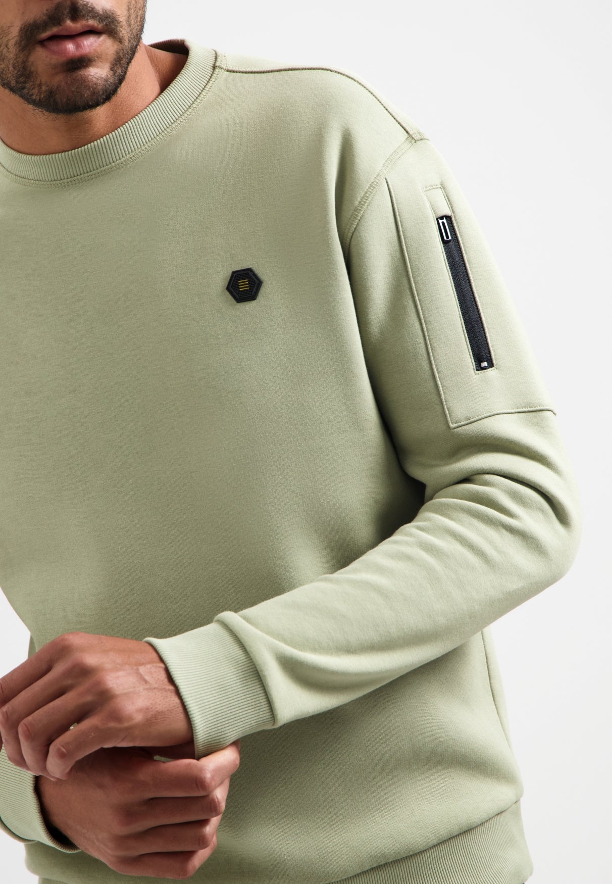 Sweatshirt - 197-Light Moss - Grün