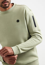 Sweatshirt - 197-Light Moss - Grün