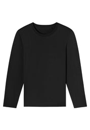 Langarmshirt aus Baumwolle - 000-schwarz - Schwarz