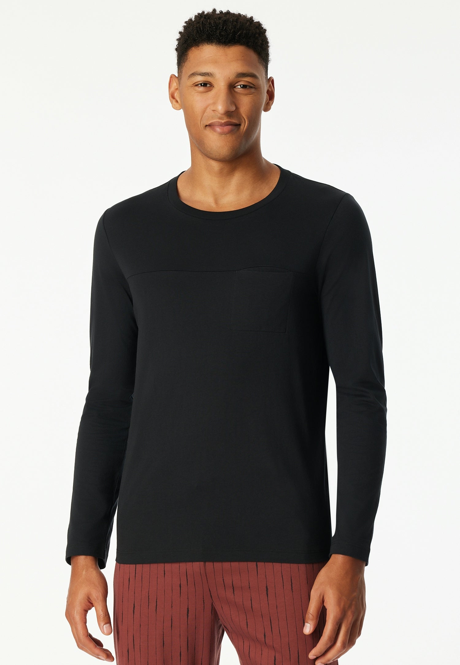 Langarmshirt aus Baumwolle - 000-schwarz - Schwarz