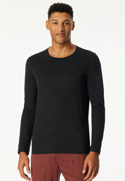 Langarmshirt aus Baumwolle - 000-schwarz - Schwarz