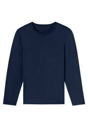 Langarmshirt aus Baumwolle - 803-dunkelblau - Blau