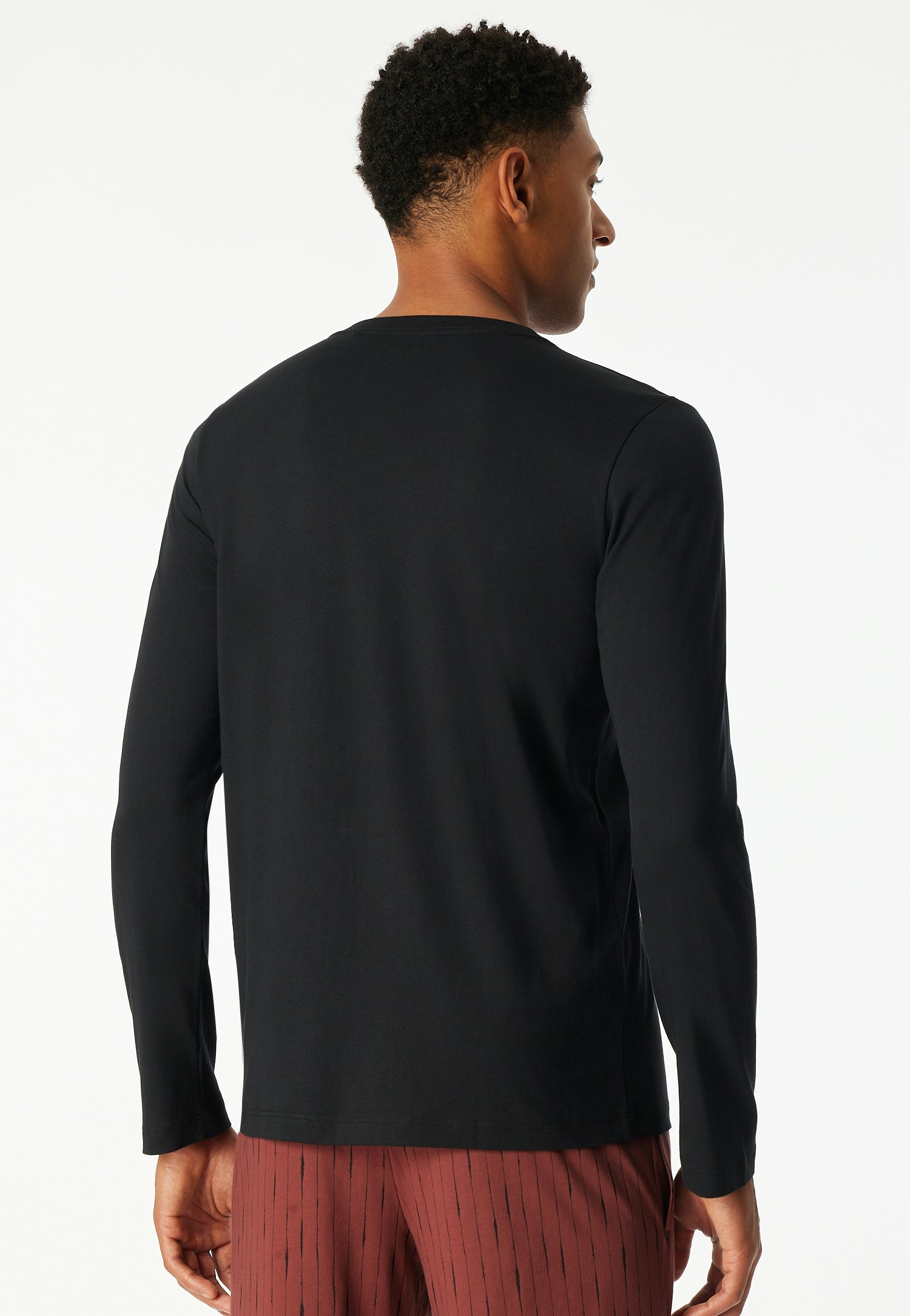 Langarmshirt aus Baumwolle - 000-schwarz - Schwarz