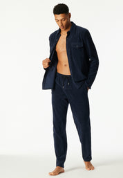 Pyjamahose lang - 804-nachtblau - Blau