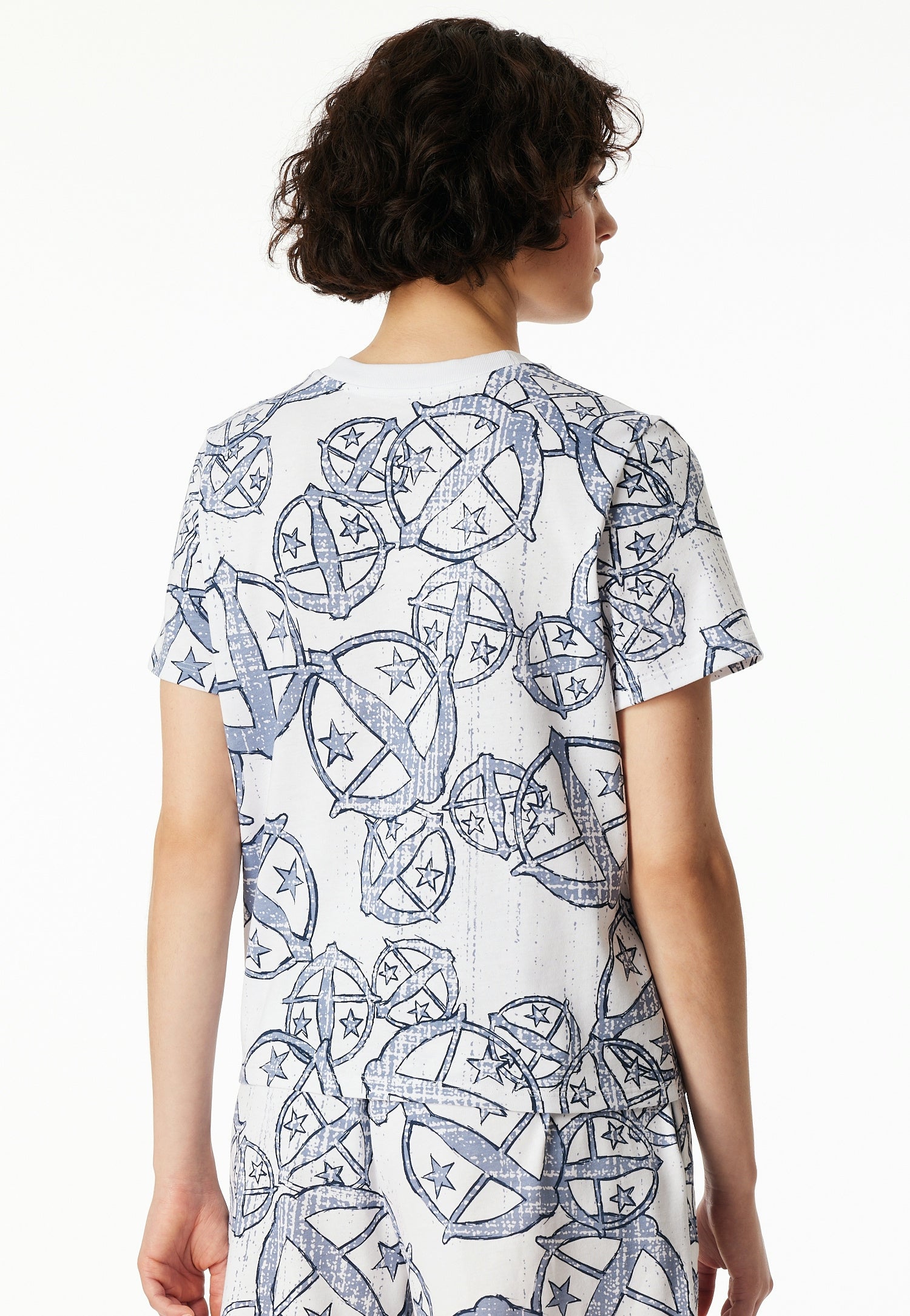 Schlafshirt aus Baumwolle - 904-multicolor 1 - Weiß