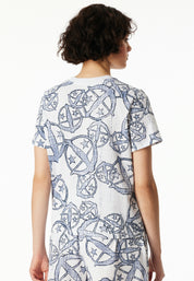Schlafshirt aus Baumwolle - 904-multicolor 1 - Weiß
