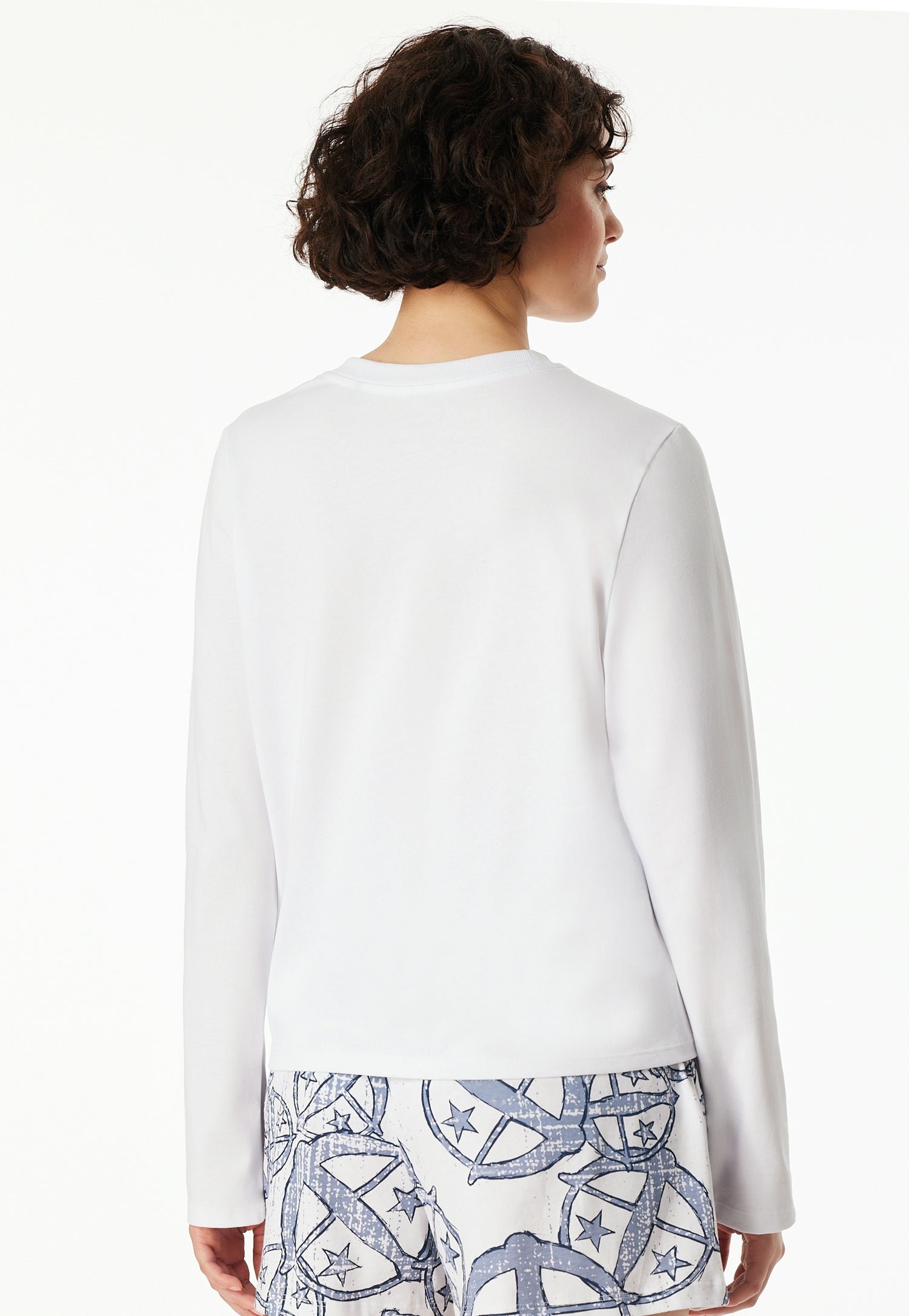 Schlafshirt aus Baumwolle - 100-weiss - Weiß