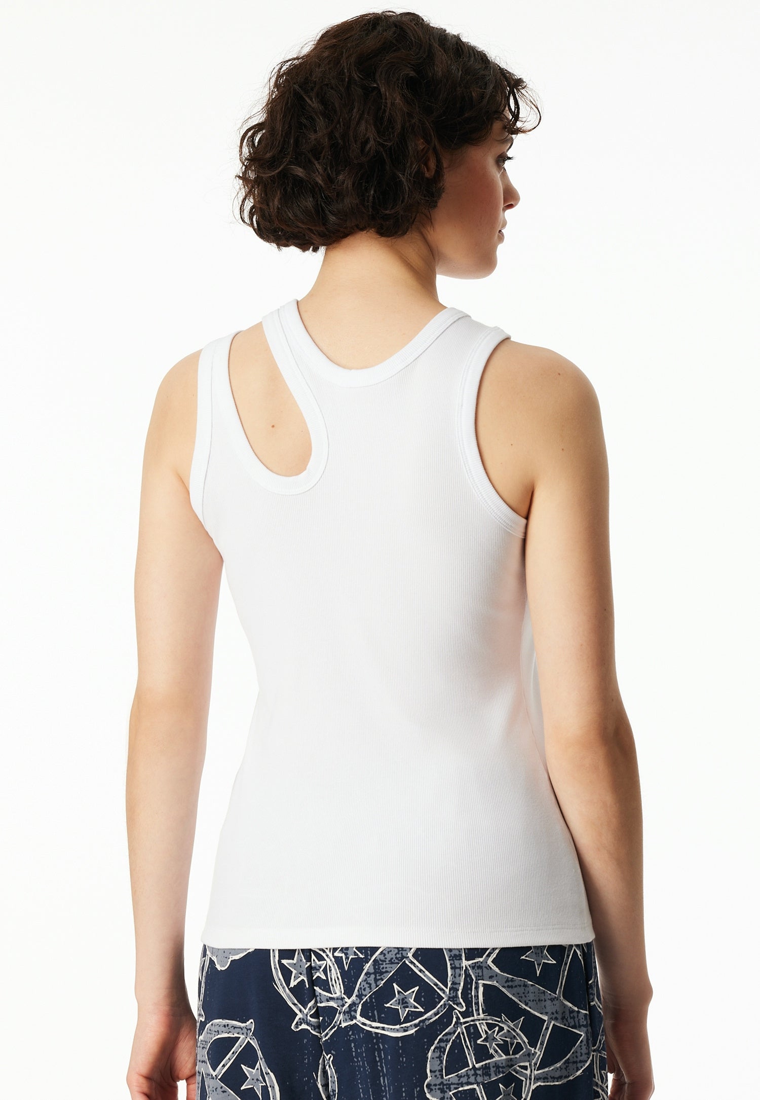 Trägertop mit Cut-Out - 100-weiss - Weiß