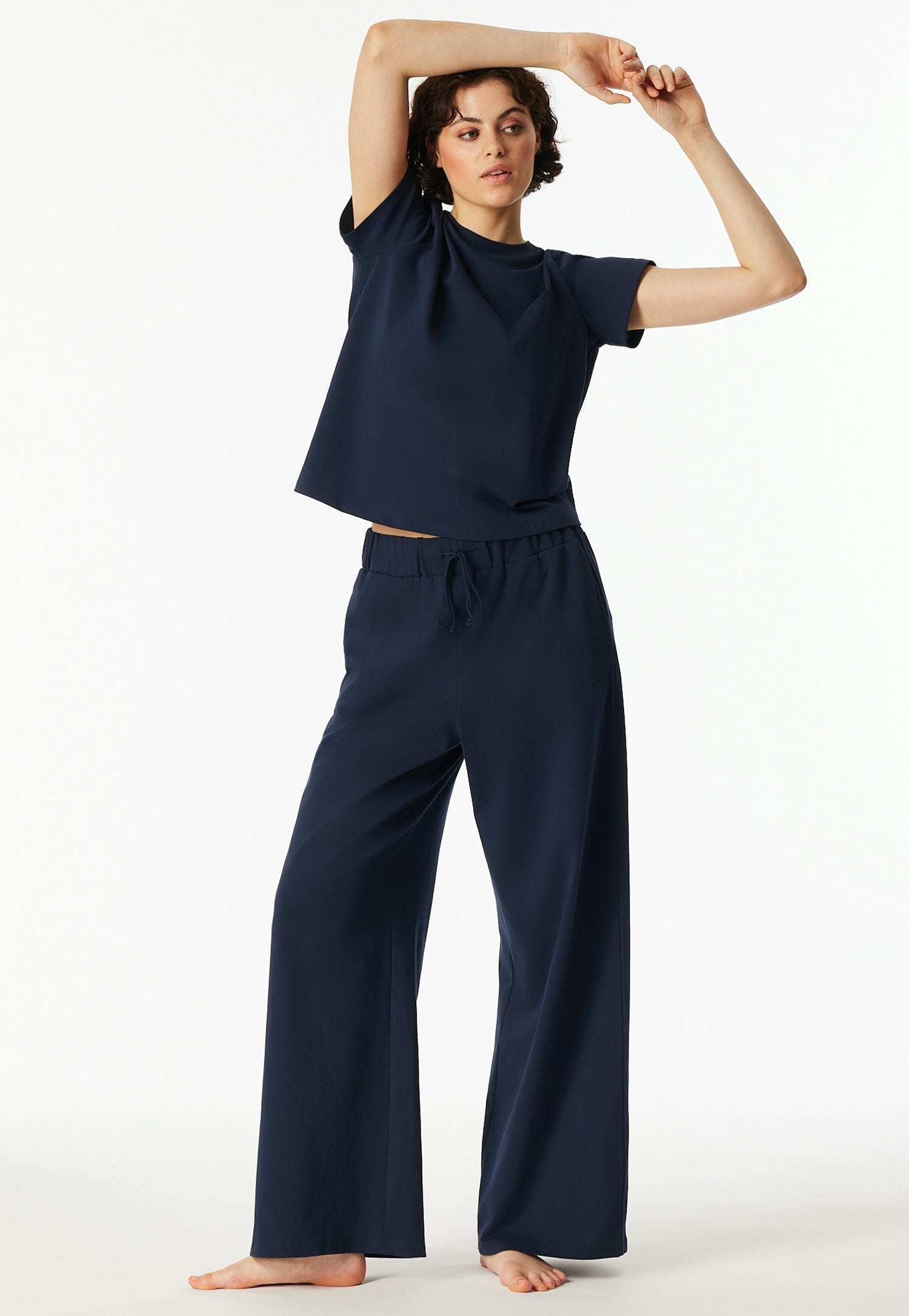 Schlupfhose aus Baumwolle - 801-admiral - Blau