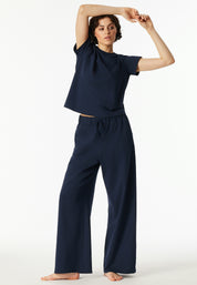 Schlupfhose aus Baumwolle - 801-admiral - Blau
