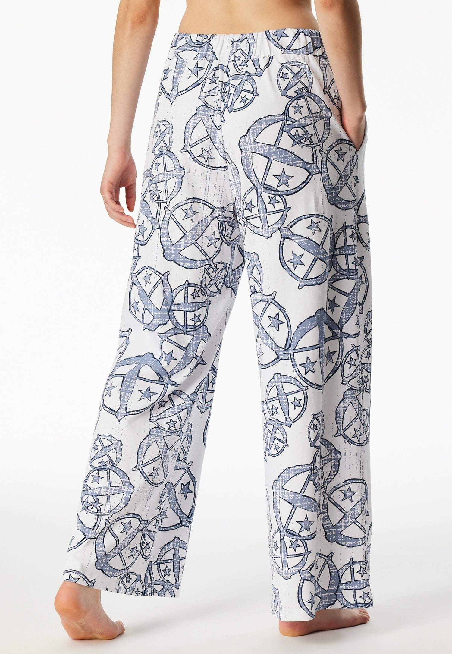 Schlupfhose aus Baumwolle - 904-multicolor 1 - Weiß