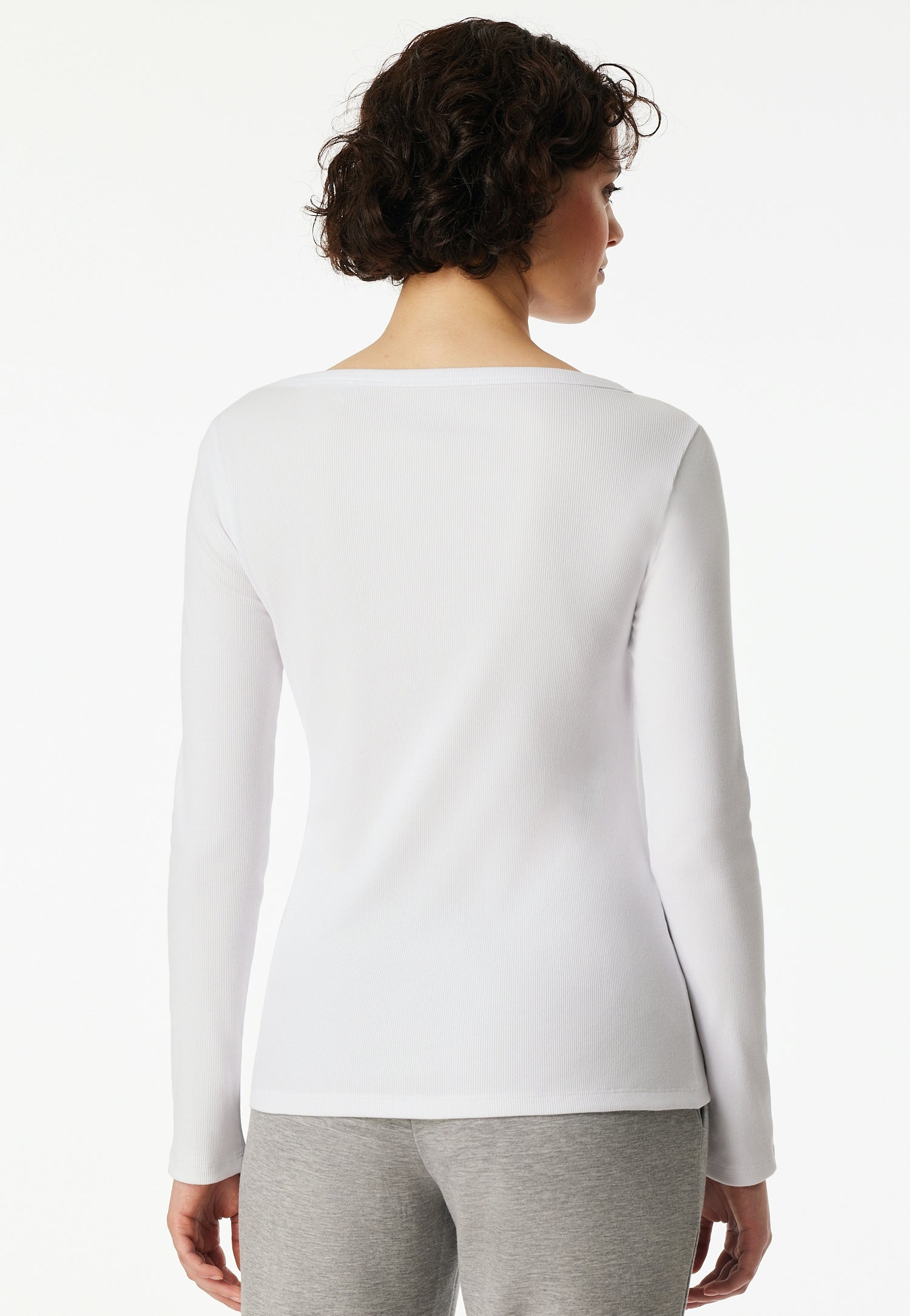 Langarmshirt mit Cut-Out - 100-weiss - Weiß