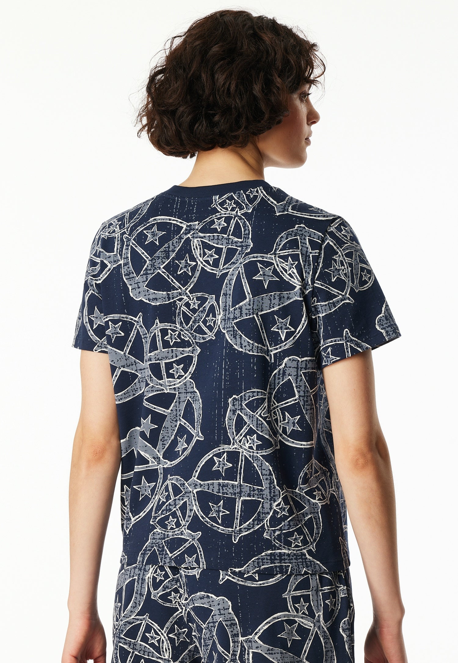 Schlafshirt aus Baumwolle - 913-multicolor 2 - Blau