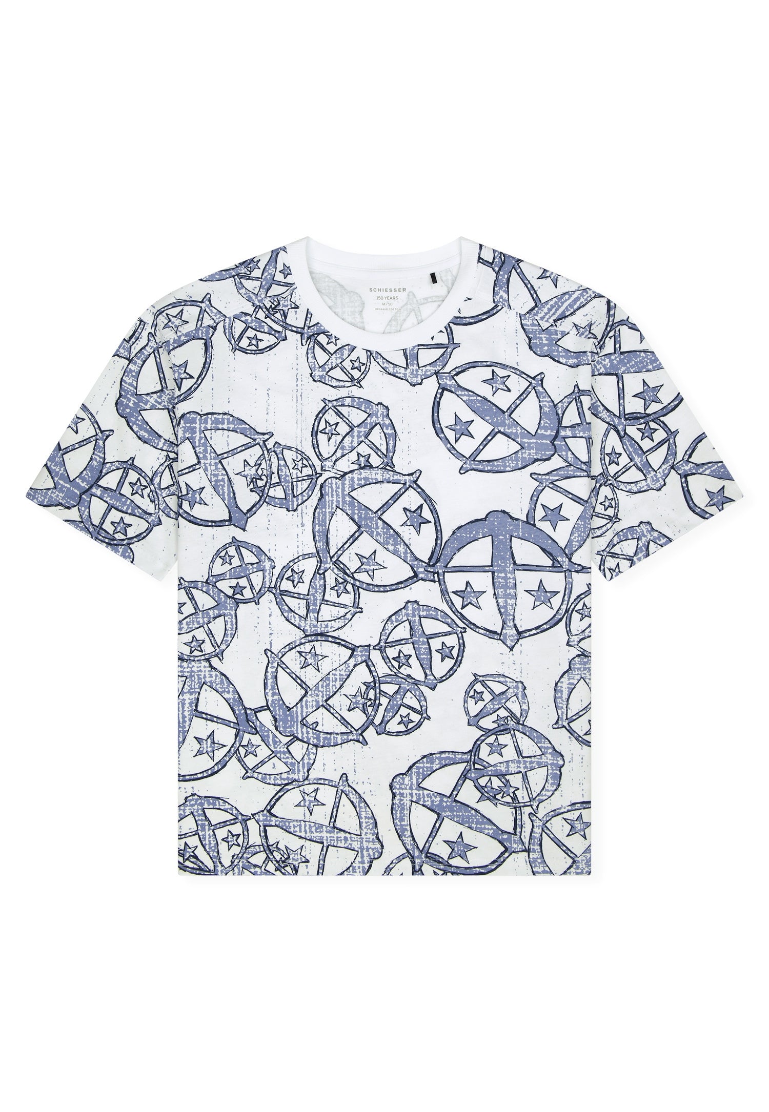 T-Shirt aus Baumwolle - 904-multicolor 1 - Weiß