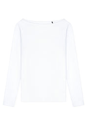 Langarmshirt - 100-weiss - Weiß