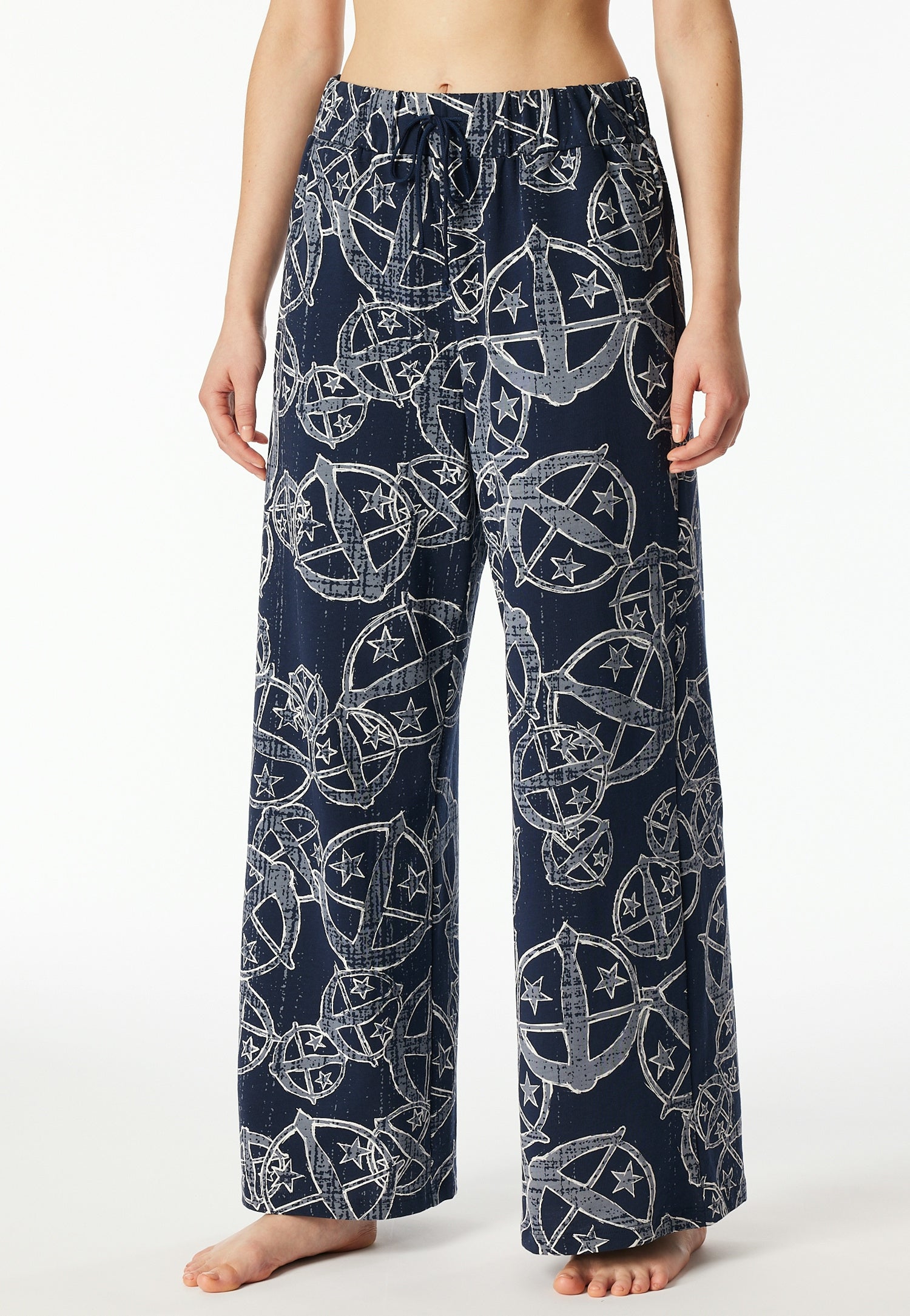 Schlupfhose aus Baumwolle - 913-multicolor 2 - Blau