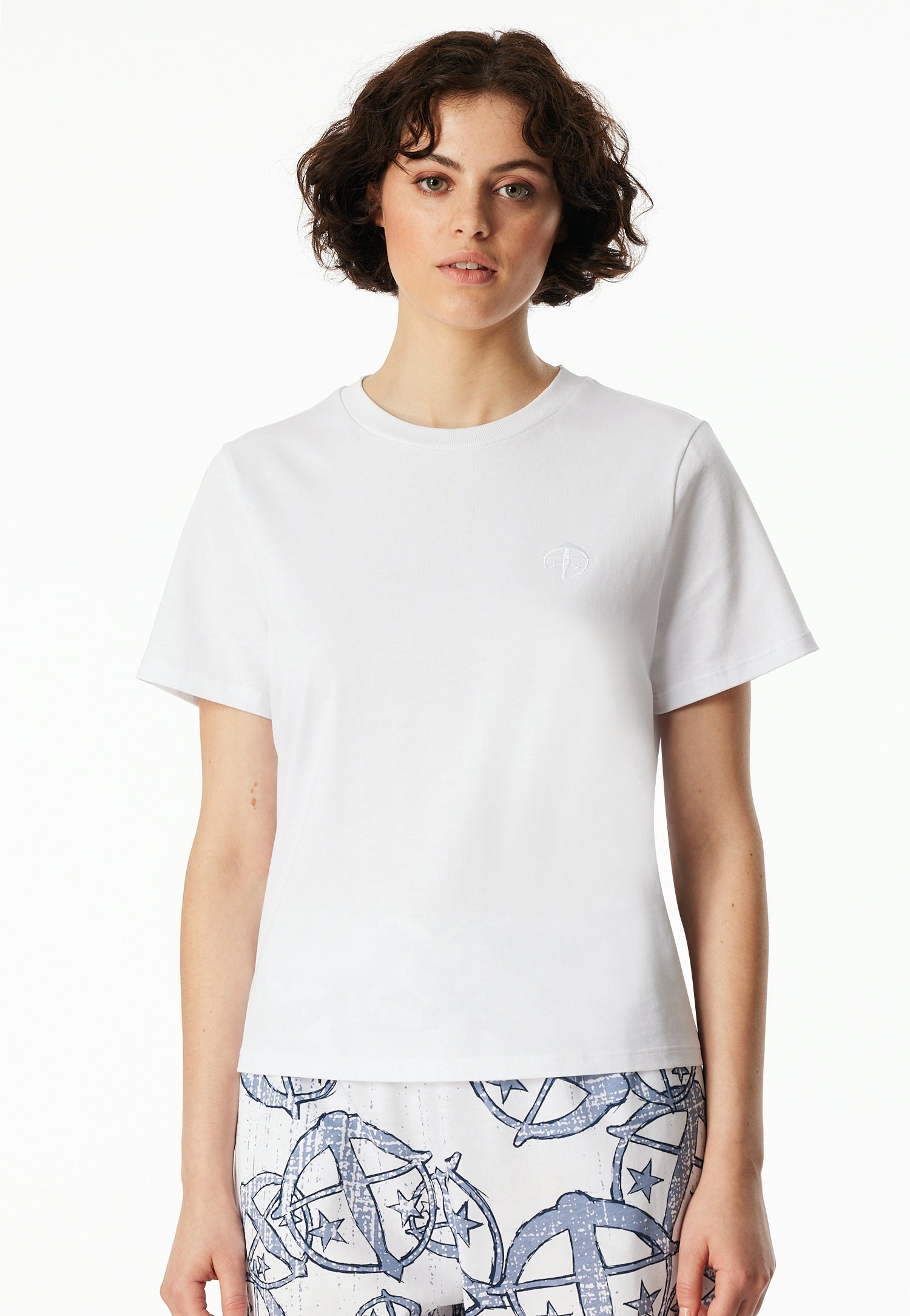 Schlafshirt aus Baumwolle - 100-weiss - Weiß