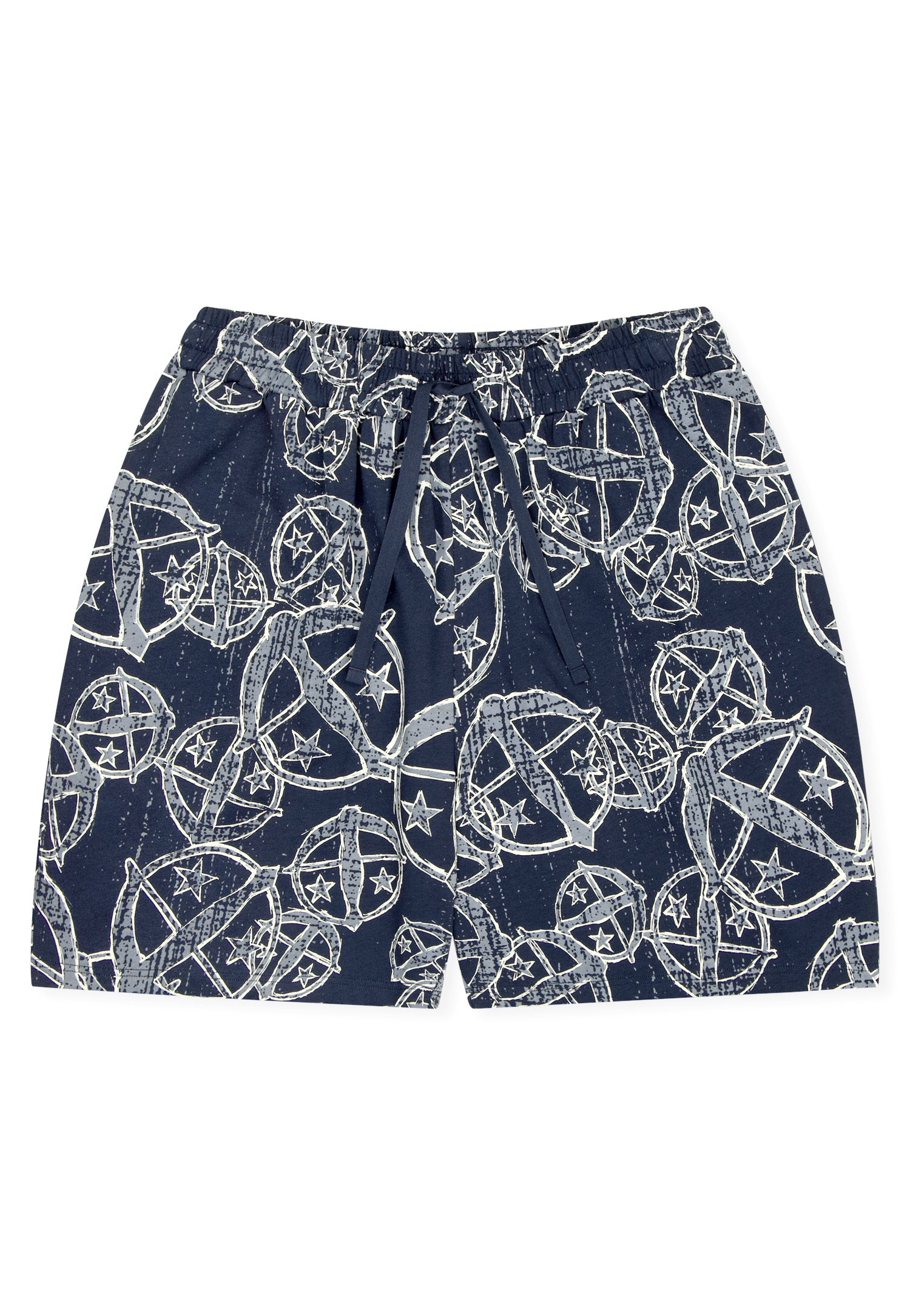 Bermuda aus Baumwolle - 913-multicolor 2 - Blau